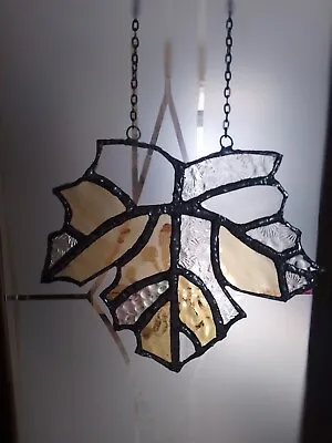 Buy Beautiful Stained Glass Maple Leaf Handmade Window Suncatcher • 25£