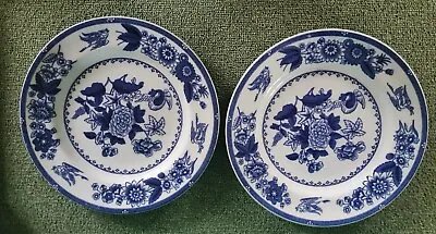 Buy 2 X COPELAND SPODE Heron Blue & White Canadian Pacific Dinner Plates. 10 /25.5cm • 19.90£