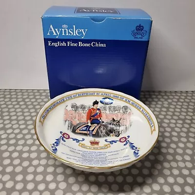 Buy Aynsley Fine Bone China Queen Elizabeth II 60th Birthday Bon Bon Dish. Boxed  • 9.31£