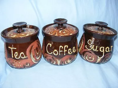 Buy Alvingham Pottery Tea Coffee Sugar Set 1980  • 45£