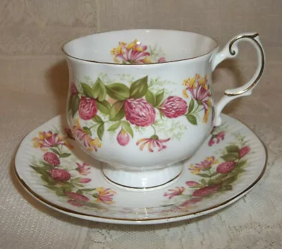 Buy Cup & Saucer Set Queens Fine Bone China Rosina China  Wild Flowers  England • 14.17£