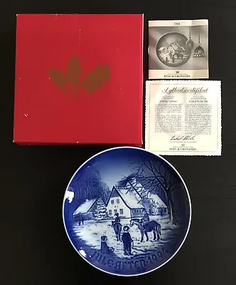 Buy BING & GRONDAHL 1994 Christmas Plate B&G - A DAY AT DEER PARK - MINT - W/ Box • 37.93£