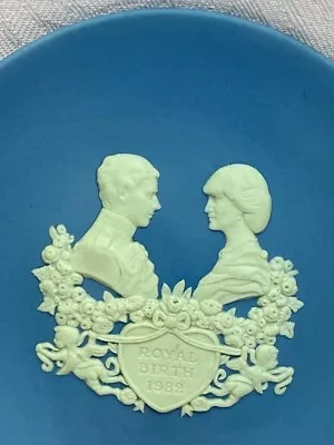 Buy Wedgewood Jasperware Blue And White Collector Plate Royal Birth 1982 ✅ 1047 • 12.99£