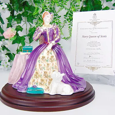 Buy Royal Worcester Figurine Mary Queen Of Scots Limited Edition Certificate + Base • 199.99£