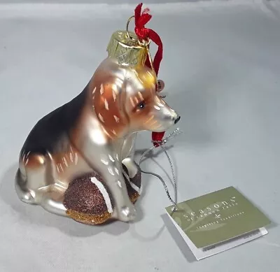 Buy Seasons Of Cannon Falls  Dog Christmas Tree Decoration Ornaments Blown Glass  • 16£