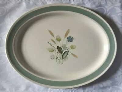 Buy Wood & Sons Clovelly Platter Large Ironstone Serving Platter In Green And White • 34.95£