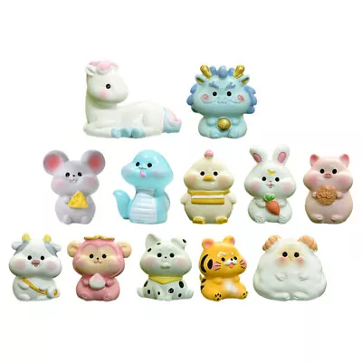 Buy Mini Chinese Zodiac Animal Figurines - Complete Set Of 12 Resin Collectibles • 29.85£