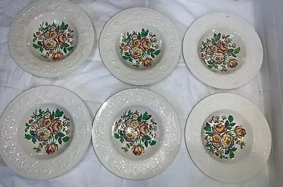 Buy Set Of 6 Booths Silicon China England Corinthian Larkspur VTG 8” Soup Bowls • 58.76£
