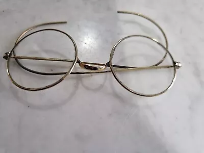 Buy Antique Wire Spectacles Glasses Round Rims 1930s Art Deco  • 65£