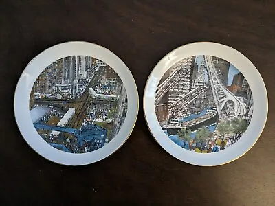 Buy 1978 Franklin McMahon Chicago Plates, Set Of Two • 12.46£