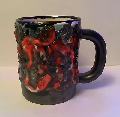 Buy Vintage Red Fat Lava Mid 20th Century Mug 1960/70's Studio Pottery Very Rare • 14.99£