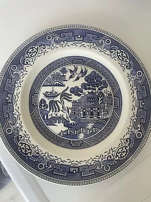 Buy Vintage Old Willow Plate English Ironstone 24.5cm • 3£