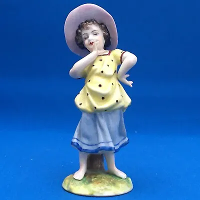 Buy Antique German Volkstedt Miniature Porceline Figure Of A Lady In Thought • 25£