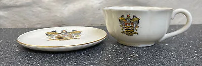 Buy Antique Cup & Saucer W H Goss Crested Bone China Rare ‘Progress’ Blackpool • 18£