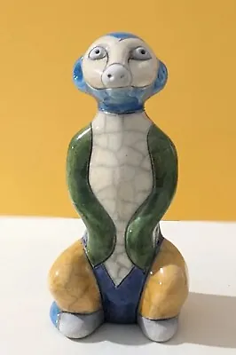 Buy South African Raku Studio Pottery Meerkat Animal Figure • 19.99£