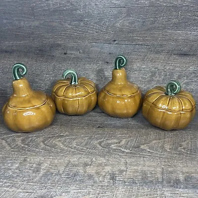 Buy Williams Sonoma Set Of 4 Autumn Fall Harvest Soup Tureen Pumpkin Gourds Bowls • 96.29£