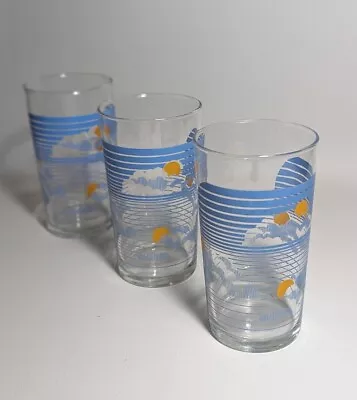 Buy 3 Vintage Retro Glasses, Mixer Water Juice 70s 80s. Tumblers Barware • 11.79£