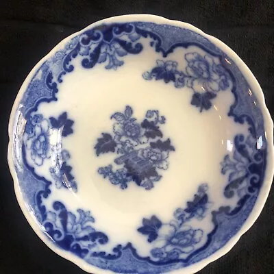 Buy Antique Flow Blue Bowl Cauldon Pattern Candia Pottery England 7.5” • 21.26£