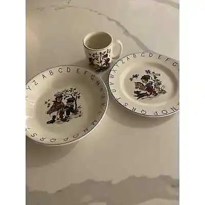 Buy Lord Nelson Vintage Pottery Set Of 3 Bowl, Cup, & Plate Nursery Rhyme England • 18.97£