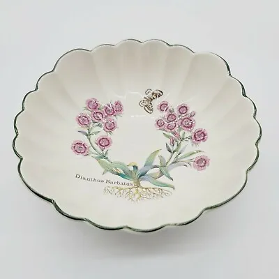 Buy Prinknash Pottery Gloucester England Glorabunda Bowl Footed Dianthus Barbatus • 18£