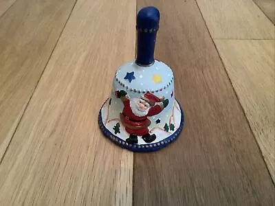 Buy Pottery Multi  Coloured Bell. Christmas Decoration • 1.50£