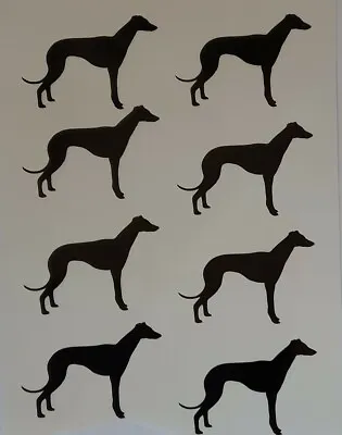 Buy 30 X Black Greyhound Dog Stickers   Craft Hobby Glassware • 5.25£