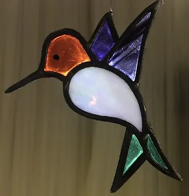 Buy Hummingbird Leaded Light Stained Glass Hanger • 33.01£
