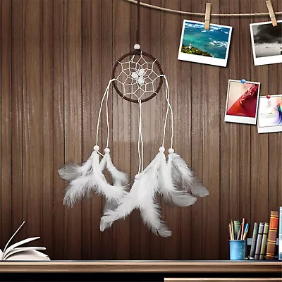 Buy Handmade Ethnic Dream- Catcher Handmade Feather Stained Glass Lighted House • 3.68£
