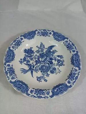 Buy Ridgway Serving Bowl White With Blue Bird Floral Pattern 29.5cm Approx • 12£