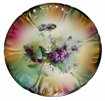 Buy Antique Porcelain Franz Ant. Mehlem Bonn Germany Plate  Violets 8 1/2  • 8.54£