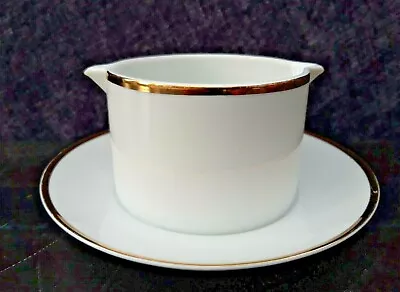 Buy Thomas Germany White And Gold Sauce Boat And Attached Saucer • 7.49£