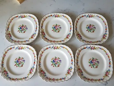 Buy 6 Vintage Grindley Cream Petal Floral China Tea Dessert Sandwich Plates England • 20£