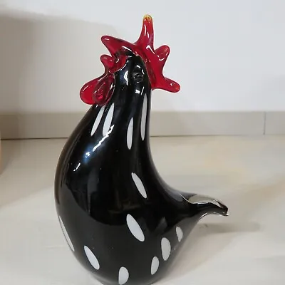 Buy Rooster Figurine Hand Blown Art Glass  8 Inches Tall • 14.48£