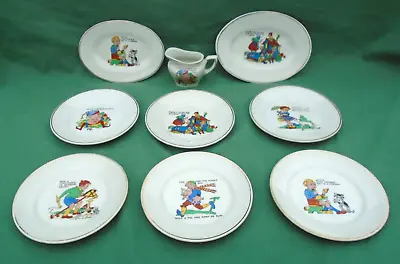 Buy Vintage Child's Toy Miniature Nursery Rhyme Ware Dinner Set: Plates Platters Jug • 19.95£