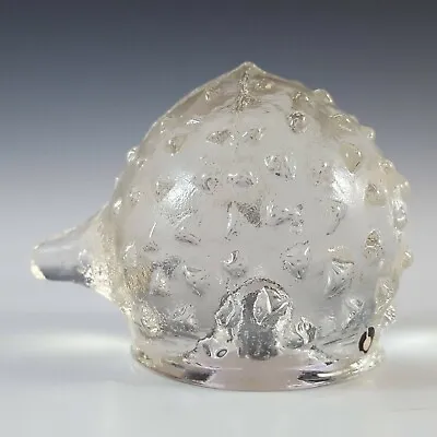Buy LABELLED Pukeberg Swedish Vintage Glass Hedgehog Sculpture • 25£