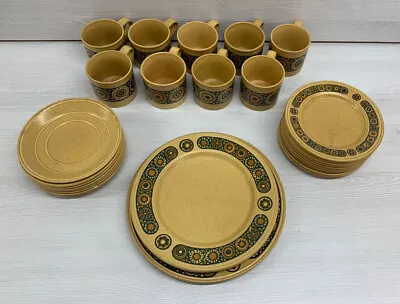 Buy Vintage  Kiln Craft Bacchus Ironstone Plates, Cups & Saucers Made In England • 79.99£