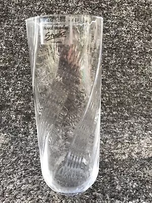 Buy Royal Brierley Studio Glass Clear Cylindrical Vase With Rippled Effect • 12£