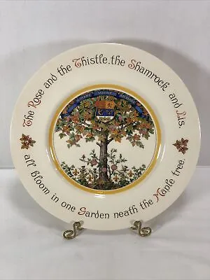 Buy Royal Doulton The Rose And The Thistle, Shamrock Irish Garden Moto Plate - Nice • 9.38£