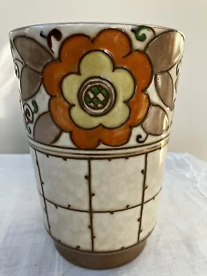 Buy Charlotte Rhead Bursley Ware Trellis Pattern TL3 Vase Shape 596 6  • 25£