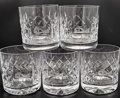 Buy 5 Stylish Discontinued Pattern Royal Doulton Whiskey Glasses Etched Whale Logo  • 125£