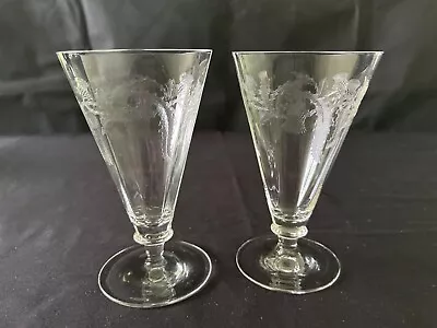 Buy Tiffin Special Thistle Etched, Two (2) Pilsners, 1920's To Early 1930's, MINT! • 28.34£