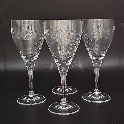 Buy Royal Doulton Finsbury Pattern Set Of 4 Crystal Wine Glasses. 300ml. Boxed. • 99.99£