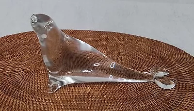 Buy Crystal Glass Seal Figurine/ Ornament Hand Blown. • 34£