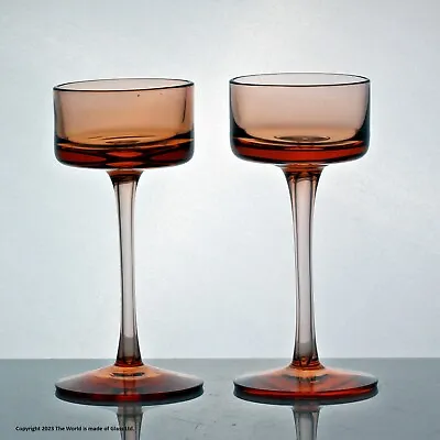 Buy Pair Of Wedgwood Glass Brancaster Candle Holders, Topaz, Small • 50£