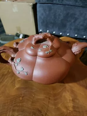 Buy Vintage Chinese Yixing  Mini Ceramic Pumpkin Teapot Set • 66.33£