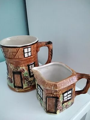 Buy TWO Small  Vintage Price Kensington  Cottage Ware Jugs, One Round, One Square • 9.50£