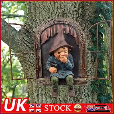 Buy Resin Fairy Garden Door Window Statue Ornament Fairy Gnome Gate Sculpture (A) ✨ • 9.79£