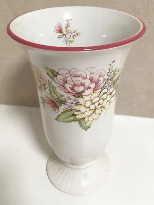 Buy Royal Winton Coloroll Floral Pattern White Pink Vase 17cm High 10cm Wide • 9.32£