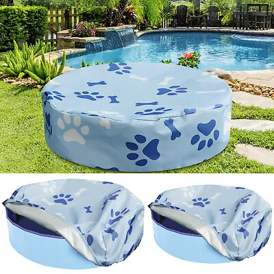 Buy Dog Pool Cover With Drawstring Round Swimming Pool Cover Waterproof Dog BN • 11.40£
