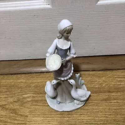 Buy Vintage Lladro ‘Girl Feeding Goose’ Figure, 19cm • 16.16£
